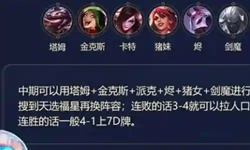 新版英雄联盟福星阵容搭配插图