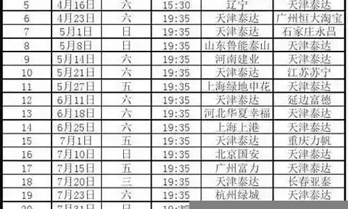天津泰达2017阵容插图