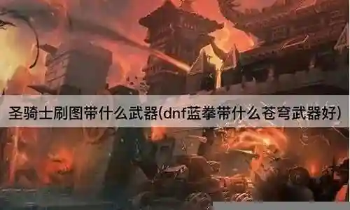 圣骑士刷图拿什么武器插图