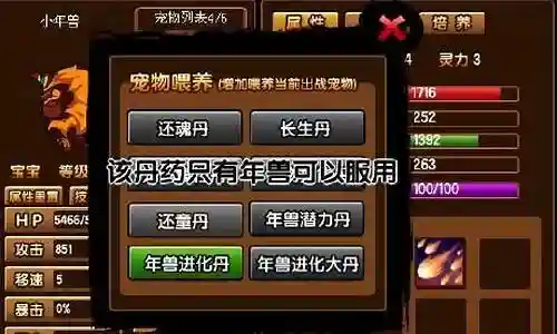 造梦西游3小年兽技能配招插图