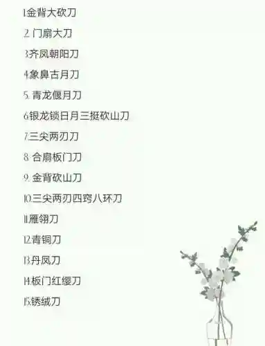 刀类武器大全插图1