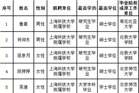 上海教师阵容插图