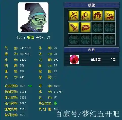梦幻西游召唤兽介绍之野鬼插图