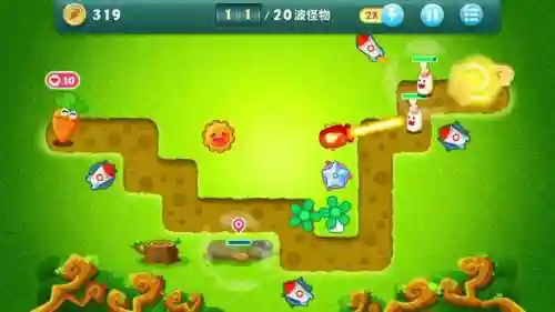 保卫萝卜1丛林20攻略，保卫萝卜1攻略丛林10攻略插图1